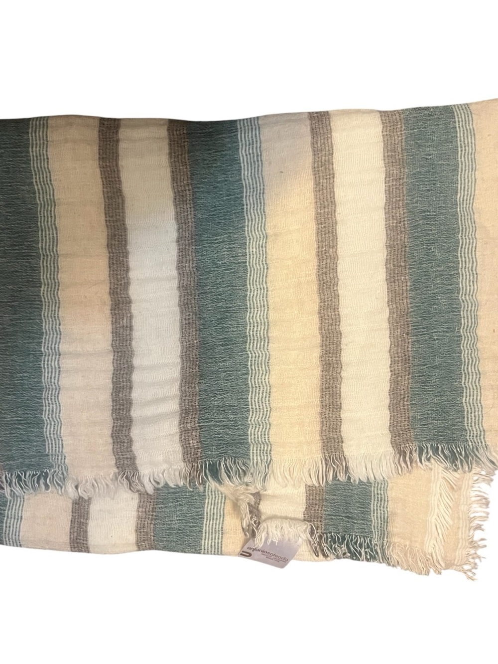 Antonio Salgado Wool Cotton Gauzy Throw - Picture 3 of 6